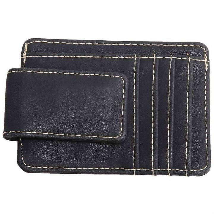 Money Clip With Card Slots And Bill Holder | Black