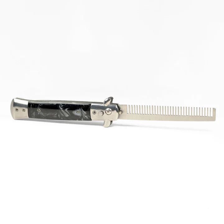 Switch Blade Beard Comb | Black