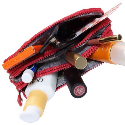 Malibu Wristlet 3-zipper Rose