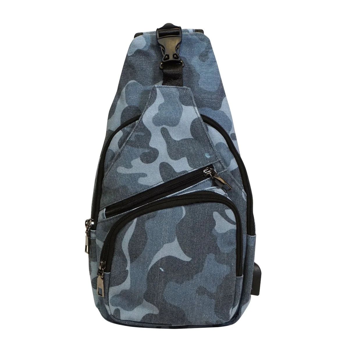 Anti Theft Day Pack Vintage Blue Camo Large