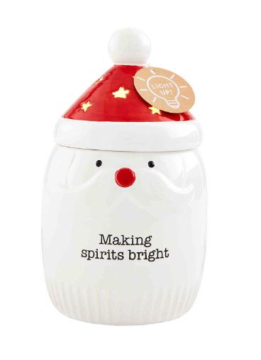 Light-Up Santa Canister