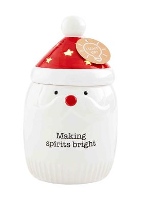 Light-Up Santa Canister