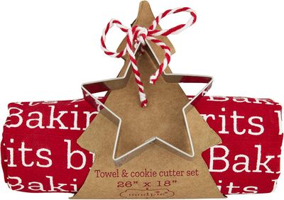 Baking Spirits Towel &amp; Cookie Cutter Set