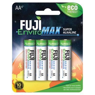 4-Pack Fuji Super Alkaline Batteries - Size AA