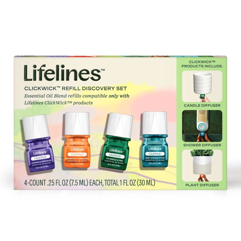 ClickWick™  Essential Oils Refills  4-pk Original Scents