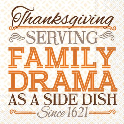 Cocktail napkins/Serving Family Drama