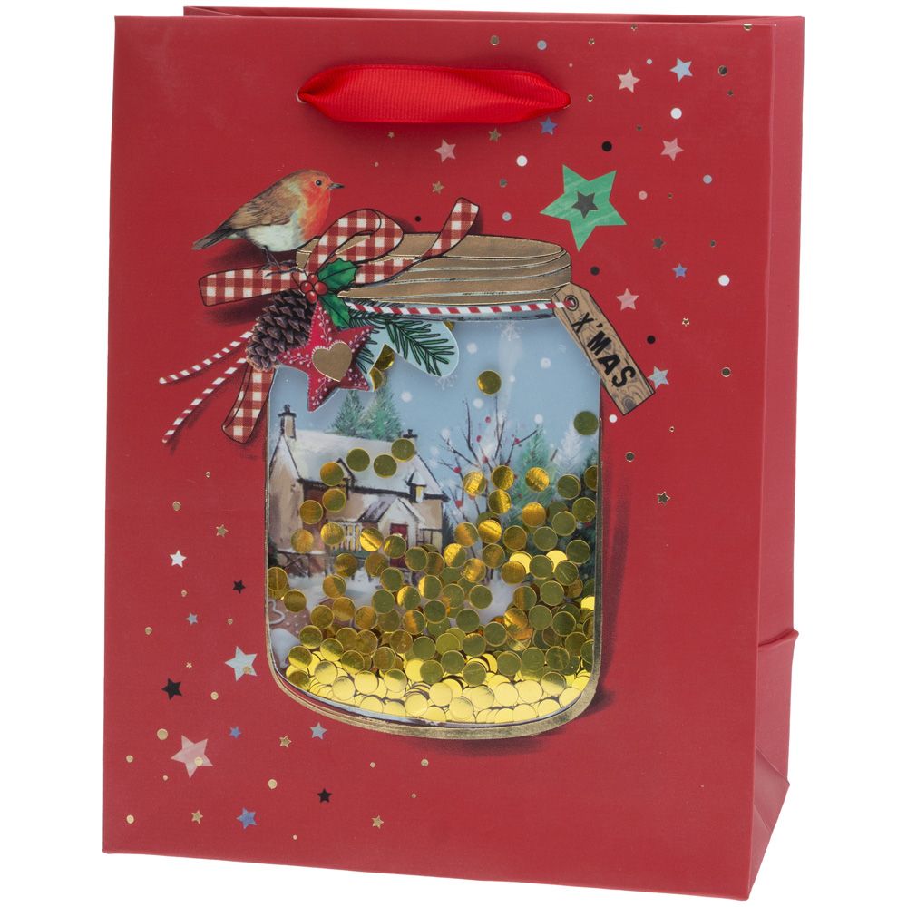CHRISTMAS JAR SEQUIN MEDIUM BAG