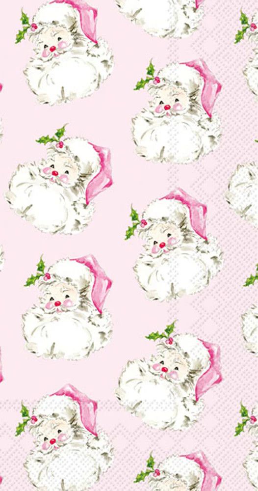 GUEST Napkins/PINK SANTA