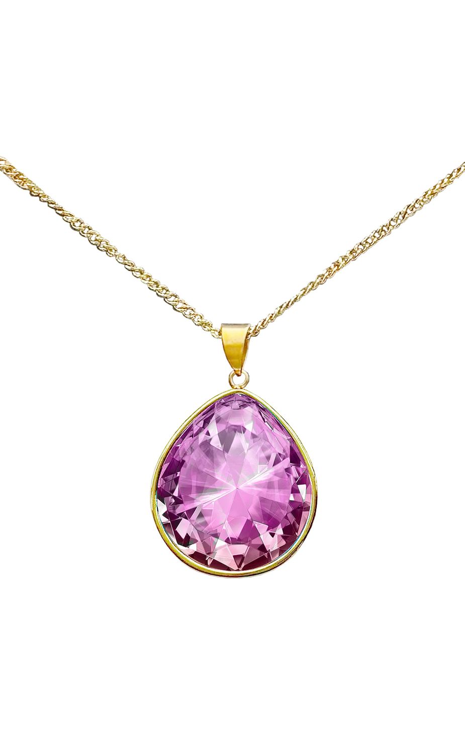 12 x 14 Drop PendantPinkGold Stainless