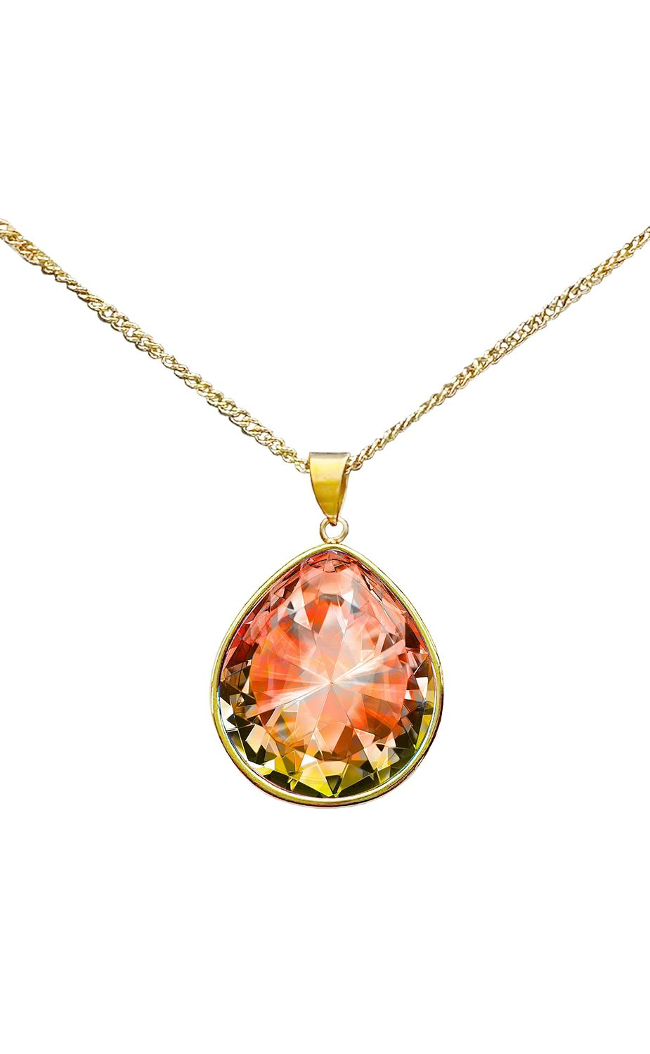 12 x 14 Drop PendantFireGold Stainless