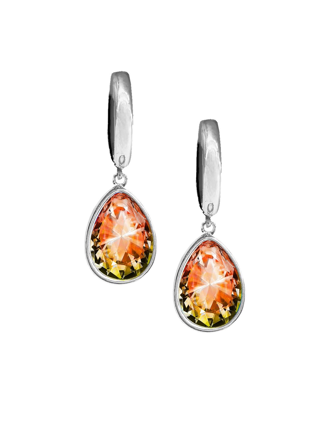 Hoop w. Drop EarringsFireStainless Steel