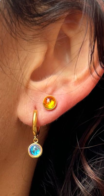 5mm Hoop Dangle Earrings in various colors