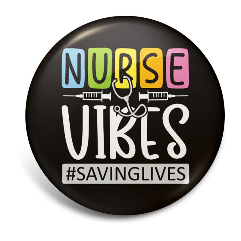 Nurse Vibes Badge Reel | Interchangeable with Velcro