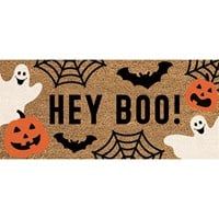 Hey Boo Halloween Flocked Coir Sassafras Switch Mat