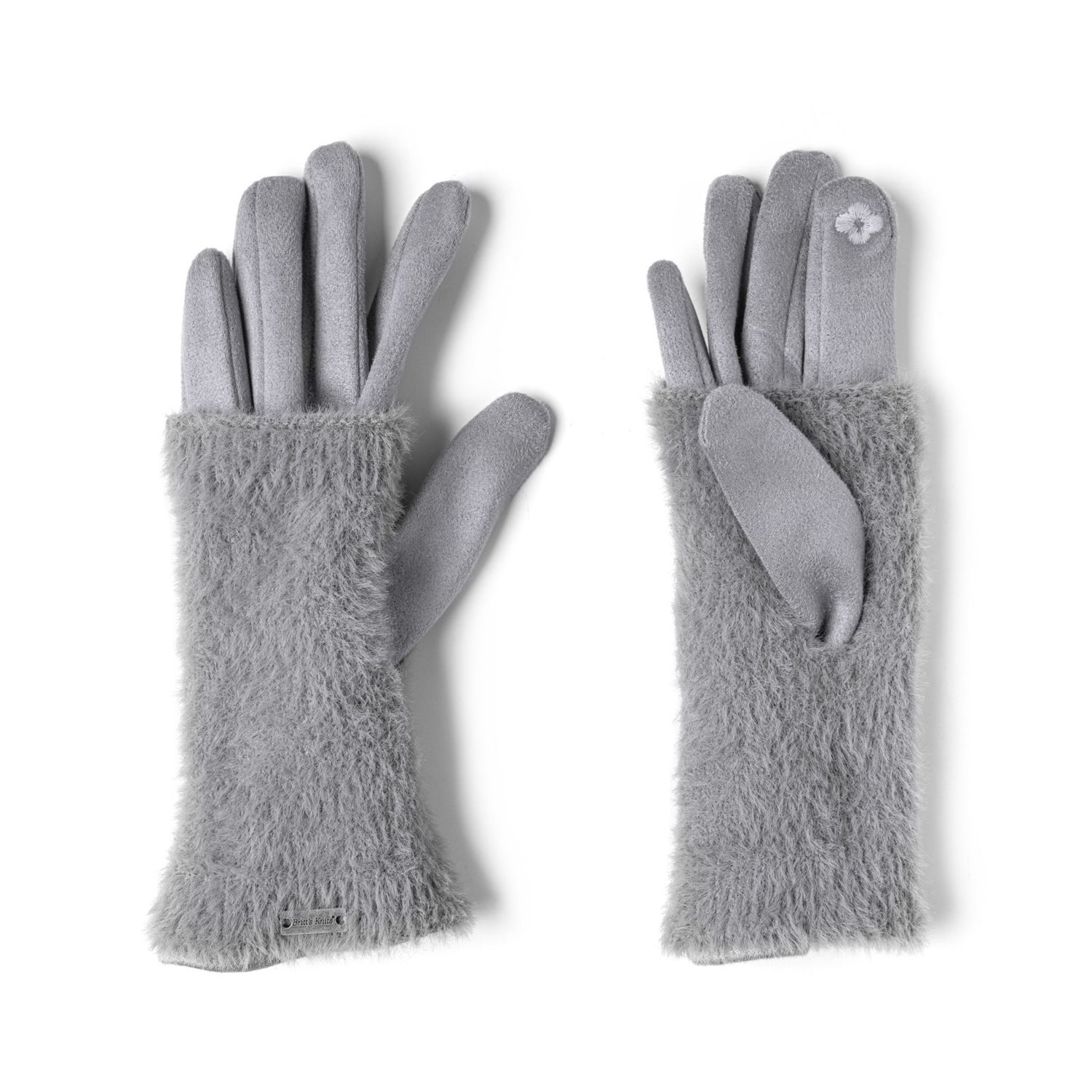 Britt&#39;s Knits Convertible Fingerless Gloves, Color: Gray
