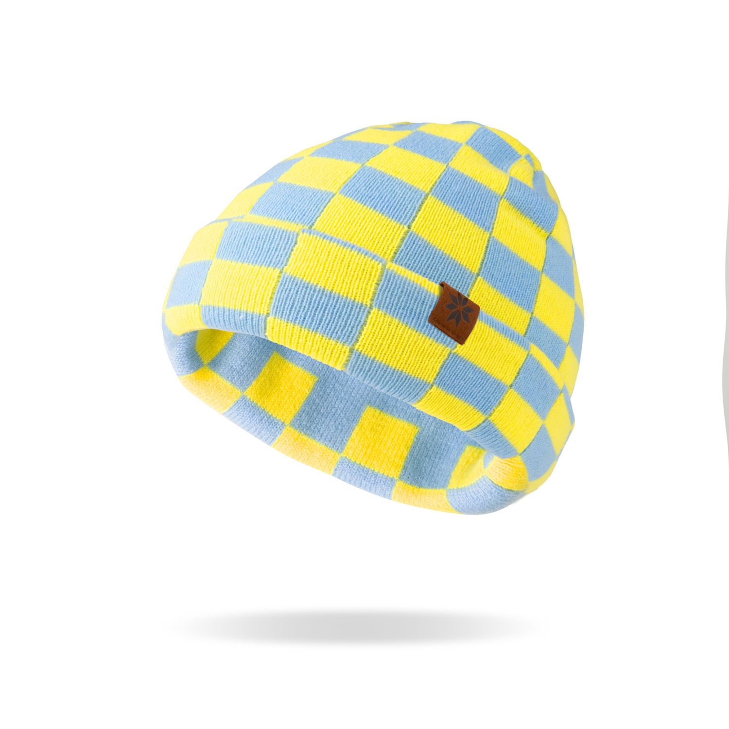 Britts Knits Check Mate Kid&#39;s Beanie, Color: Yellow