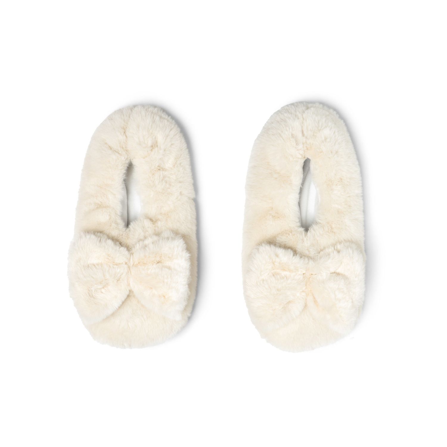 Hello Mello Cuddlers Heated Slippers, Color: Ivory, Size: S/M