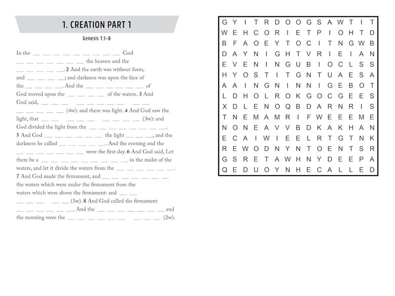 Bible Memory Word Games 2-in-1 Featuring Crosswords and Word Searches