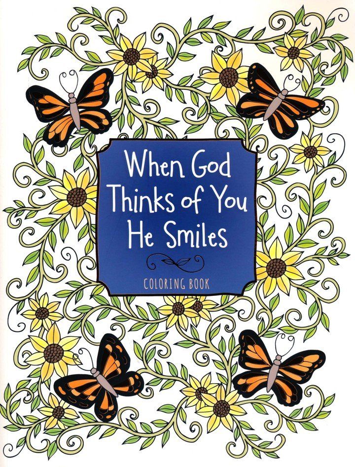 When God Thinks of You He Smiles-Coloring Book