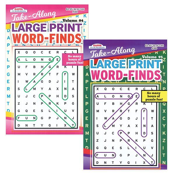 8.25&quot; Pocket Digest Large Print Word-Find Book Ast