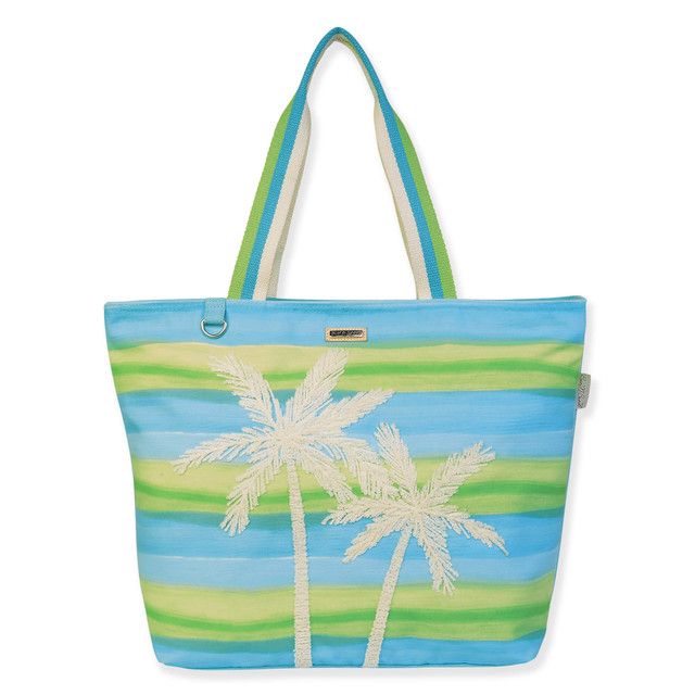 Palms, Shoulder Tote Summer Watercolor