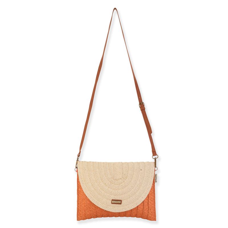 Orange, Paper Straw Crossbody