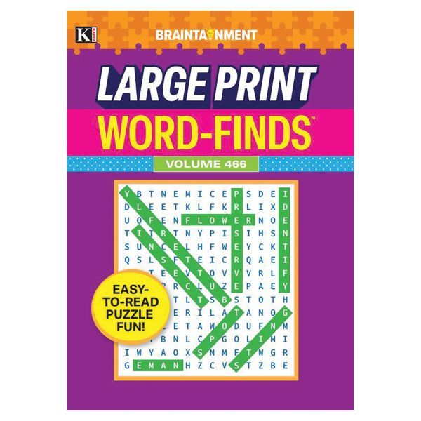 Large Print Puzzle Books - Word-Finds