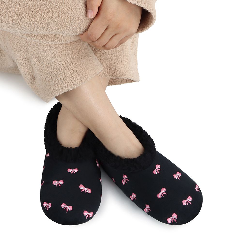 Snoozies-Womens Bow-Utiful, Color: Black, Size: Small