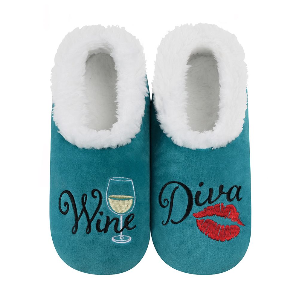 Snoozies Womens Wine Diva, Size: Small