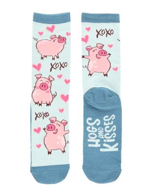 Hogs &amp; Kisses Crew Sock One Size