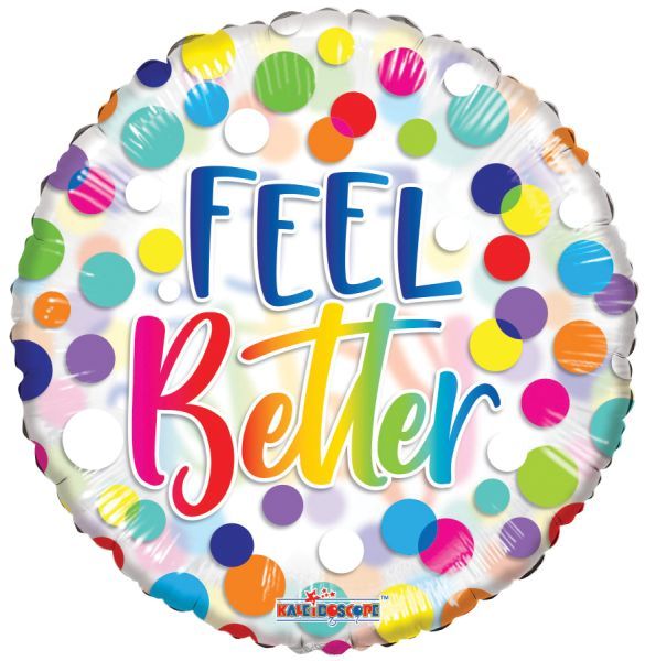 Feel Better Colorful Dots Foil Balloon