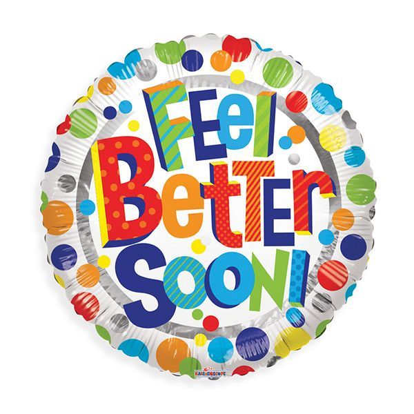 Feel Better Soon Polka Dots Foil Balloon