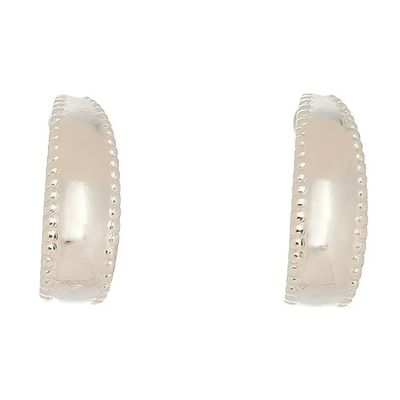 Silver J Hoop Ear Sense Earrings