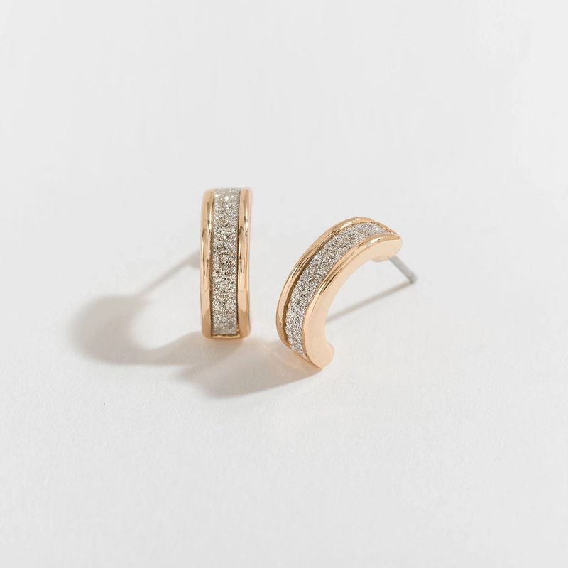 Glitter Hoop Ear Sense Hoop Earrings/Gold