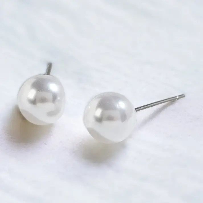 6mm Pearl Ball Ear Sense Stud Earrings