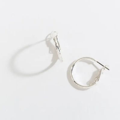 Silver Pattern Hoop Ear Sense Earrings
