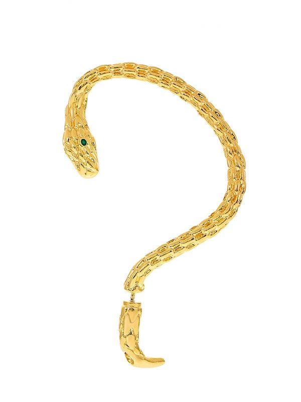 Snake Shape Earhook Earrings | A GOLD