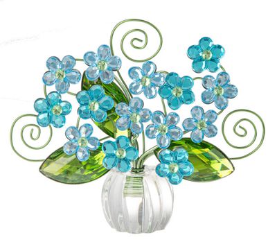 3" BLUE HYDRAGEA POSY POT,ACR
