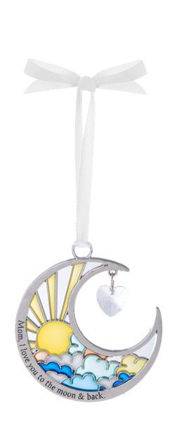 ORNAMENT-MOM, I LV U TO THE MOON