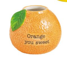 Orange Bud Vase