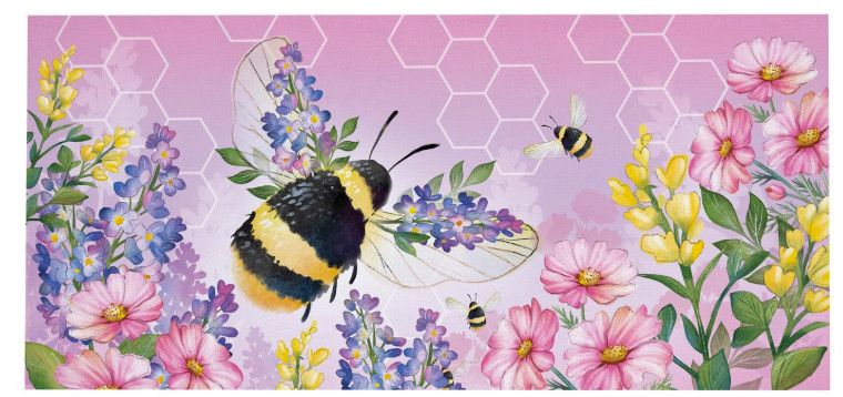 Pollinator Garden Pink Florals Bee Sassafras Switc