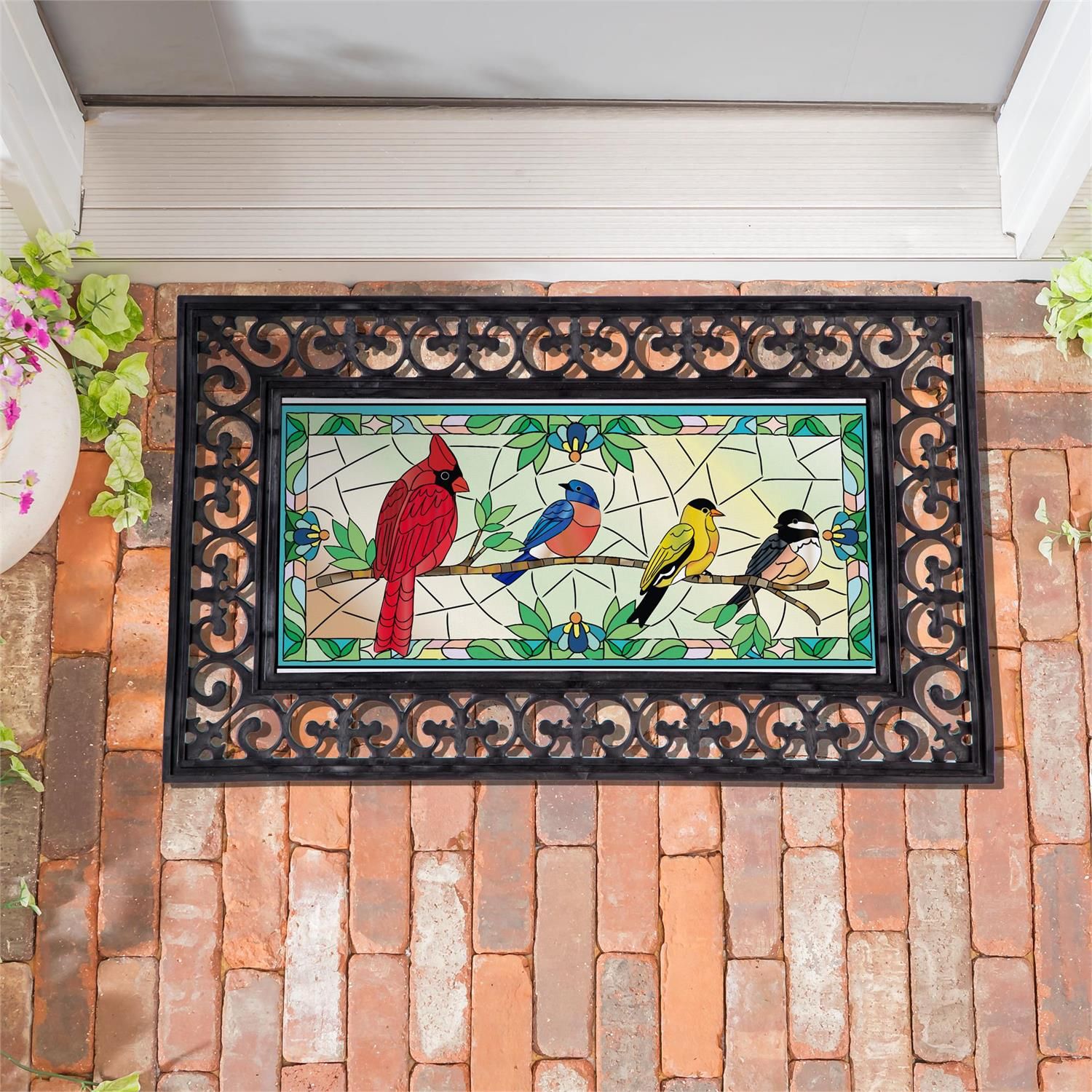 Stained Glass Songbirds Sassafras Switch Mat