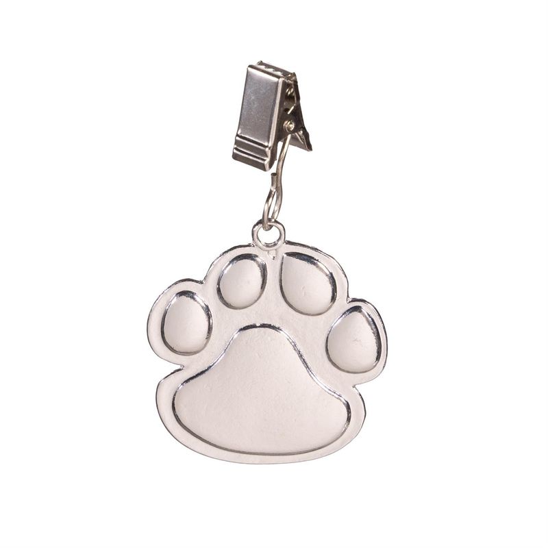 Metal Paw Print Flag Clips