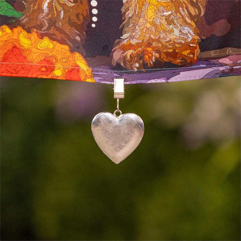 Metal Heart Flag Clips