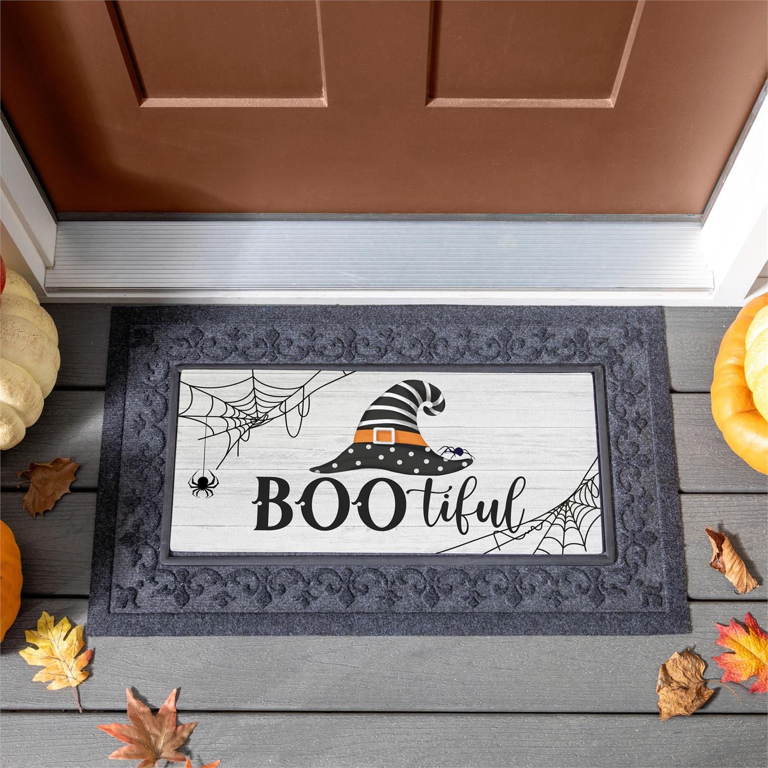 Boo-tiful Witch Hat Moire Flag Garden