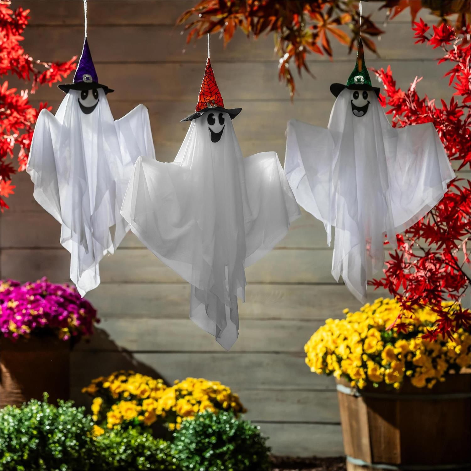 Hanging Witchy Ghost Trio, 3 Asst.