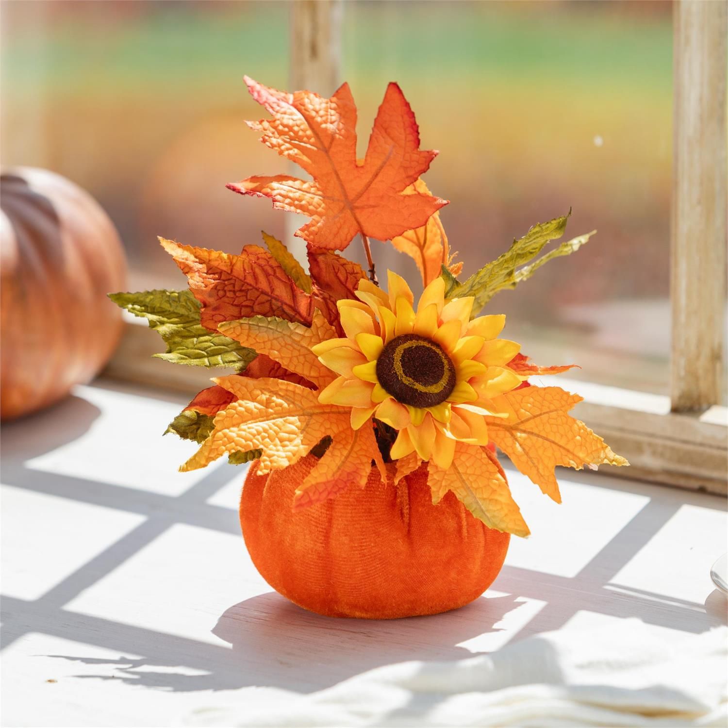 Harvest Blossom Faux Floral Table Décor, Autumn Su