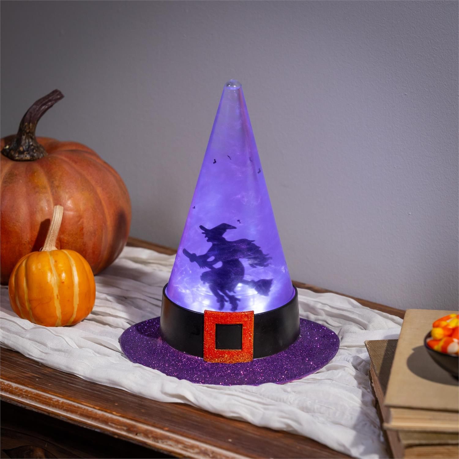 Haunted House LED Table Decor Plastic Water Lanter
