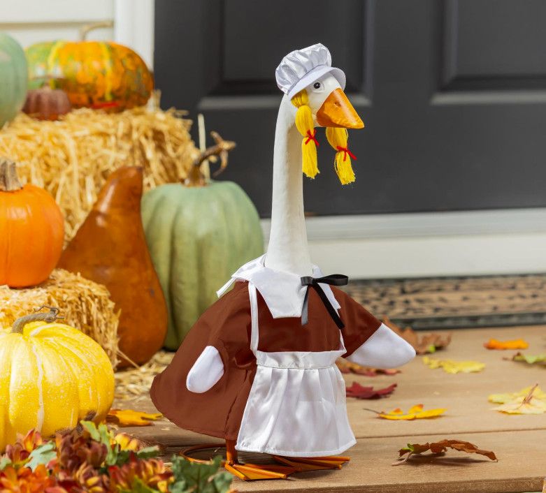 Porch Goose Outfit, Harvest Pilgrim Couple