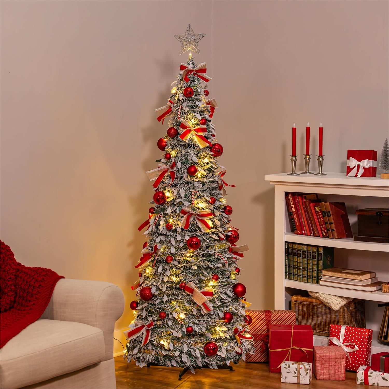Sugar &amp; Stripes Tree, Artificial Collapsible Christmas Tree
